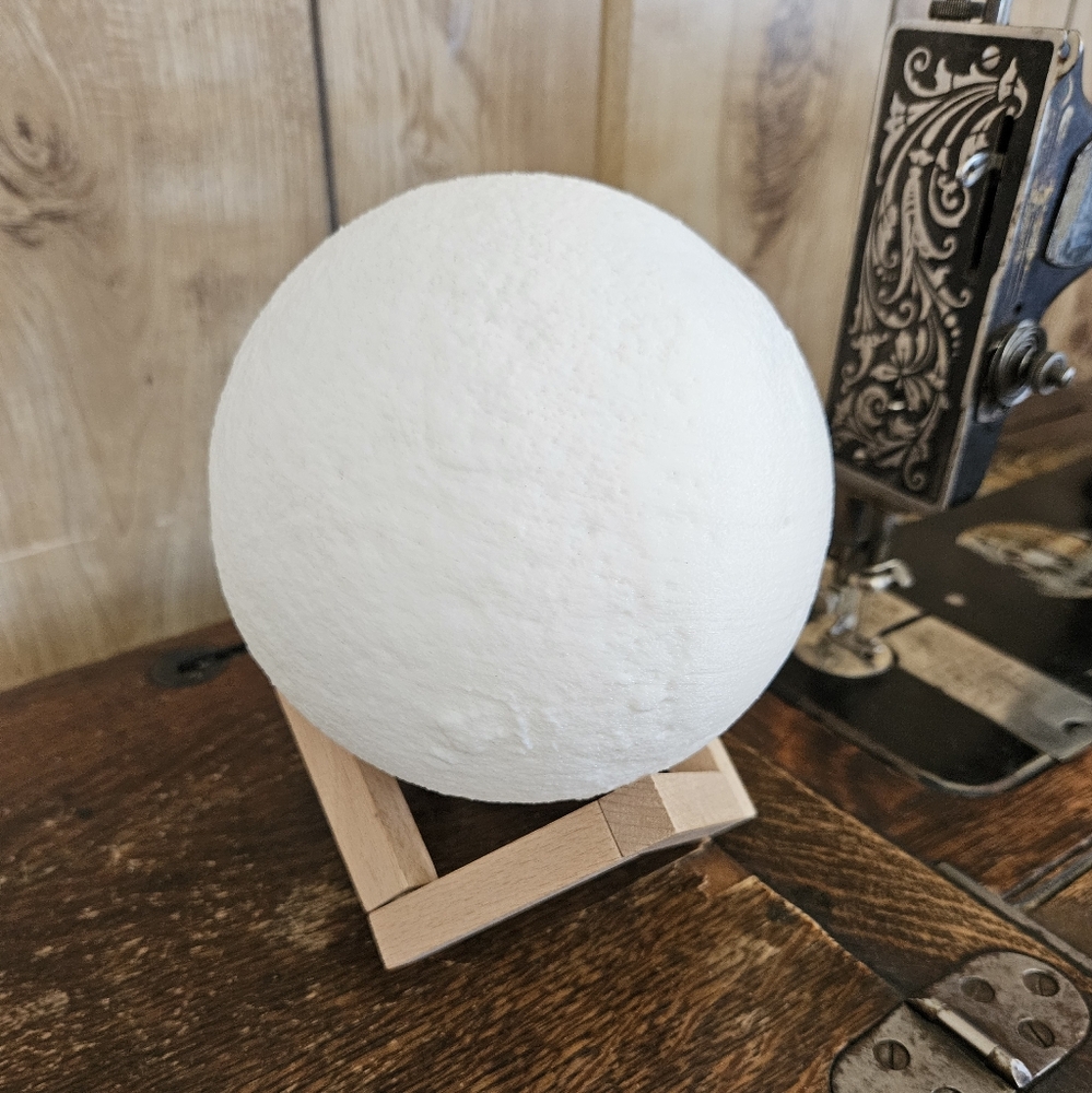 Moon Lamp with Wooden Stand